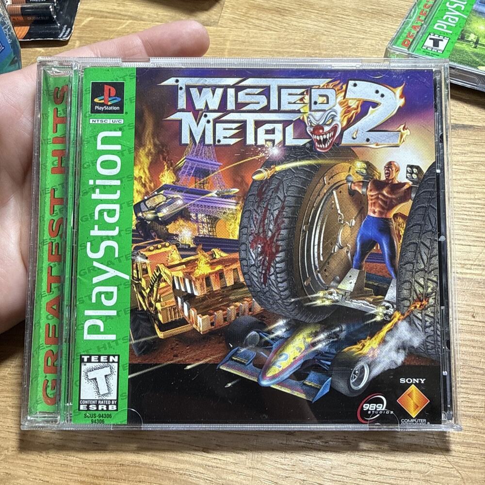 Twisted Metal 2 (Sony PlayStation 1, 1997) Complete w/ Manual + Reg Card Tested